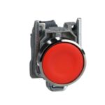 XB4BA42 Push button metal flush red Ø22 Schneider