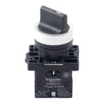 XA2ED21 selector switch, plastic, black, 2 positions, 1NO Schneider
