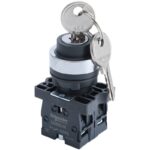 XA2EG03 Key selector switch - Ø22, 3 positions, 2NO Schneider