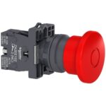 XA2ET42 Red Ø40 Emergency swtiching off Push button Ø22, 1NC Schneider