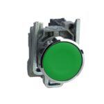 XB4BA31 Push Button Metal,Green,Flush,Ø22 Schneider
