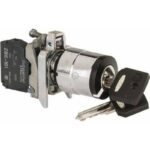 XB4BG21 Key switch selector, metal, black, Ø22, 2 positions, 1 NO Schneider