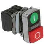 XB4BW73731M5 Illuminated Double-Headed Push Button, Metal, Ø22 220VAC Schneider