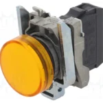 XB4BVM5 Pilot light, metal, orange, Ø22, plain lens with integral LED, 240VAC Schneider