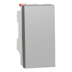 NU310330 Switch, New Unica, 1-pole 2-way, 10AX, 1 module, screwless terminals, painted, IP4X, aluminium