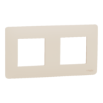 NU200444 Cover frame, Unica Studio, 2 gangs, beige, Schneider