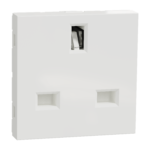 NU304518 Socket-outlet, New Unica, 2P+E, 13A, British, with shutter, 2 modules, white, Schneider