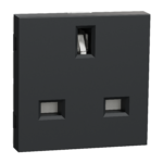 NU304554 Socket-outlet, New Unica, 2P+E, 13A, British, with shutter, 2 modules, Schneider