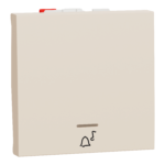 NU320644CN Push button switch, New Unica, bell location lamp, 10A, 2 modules, beige, Schneider