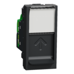NU341454 Data socket, New Unica, mechanism, click, shuttered, Schneider