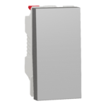 NU310130 Switch, New Unica, 1-pole 1-way, 10AX, 1 module, aluminium, Schneider